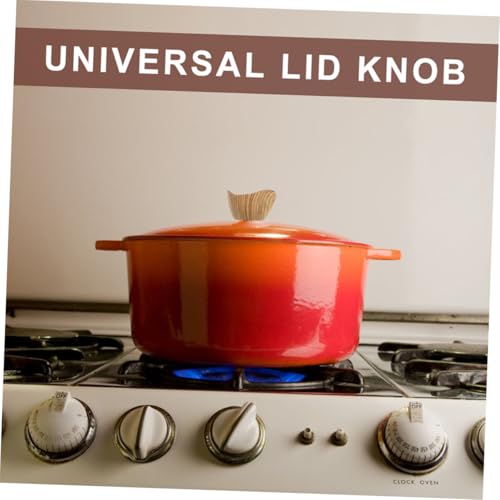 Boutons de couvercle de casserole en bakélite effet bois pour poêles et faitouts (x4)