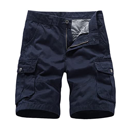 Short cargo en coton FULBHPRINT pour homme style camouflage noir foncé taille 58