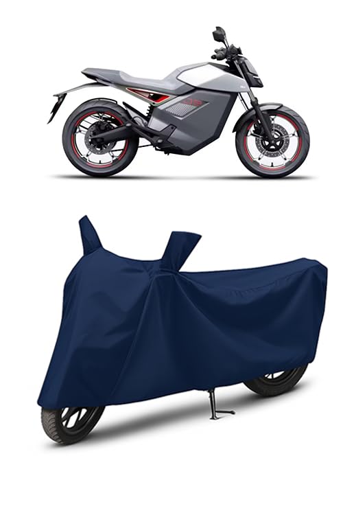 Image of Waterproof Bike Cover for Ola Roadster X Plus | All Weather Protection from Rain, Dust, UV Rays & Scratches with Mirror Pockets & Buckle Belt | Roadster X Plus Bike Cover