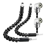 4PCS 105 Degree Right Angle Drill Extension Flexible Drill Extension 1/4' Hex Shank Flexible Drill Bit Extension Screwdriver Bit Holder Connecting Link Extension Set Hand Tools Set