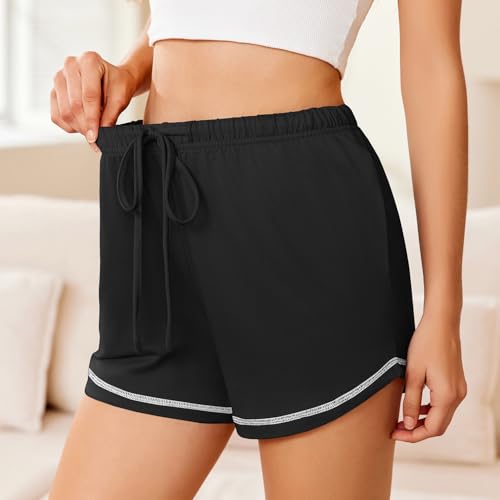 Image of Ekouaer Pajama Shorts for Women 2026 Soft Sleep Shorts Casual Lounge Shorts Comfy Pj Bottoms with Pockets