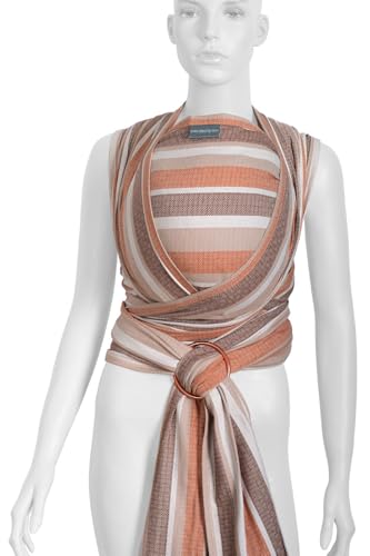 Gewebtes Babytragetuch Dacony - einschließlich zwei Ringe, 100% Baumwolle, geeignet für Kinder von der Geburt bis zum Alter von 3 Jahren (Cinnamon, M)