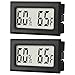Mini Digital Thermometer 2-Pack Hygrometer Indoor Humidity Monitor Temperature Humidity Gauge Meter with Fahrenheit (℉) for Humidors, Greenhouse, Garden, Cellar, Closet Etc by DWEPTU