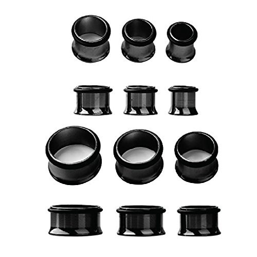 BodyJ4You 36PC Ear Stretching Kit - 00G-25mm Big Gauges - Surgical Steel Single Flare Tunnels Plugs Solid Acrylic Tapers - Stretchers Weights Expanders Eyelets4