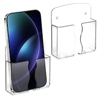 Bremorou 2 Stück Handyhalterung Wand, Handy Wandhalterung Wandmontage Telefonhalter, Selbstklebende Handyhalterung Wand, Universal Handy Halterung, Mit Empfangsloch Und Klebebändern Für Datenkabel