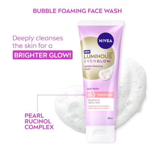 Image of NIVEA Luminous Even Glow Bubble Foam Face Wash 100 ml