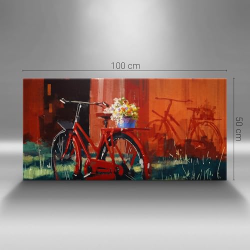 Vélo avec composition florale Image sur Toile pour Ambiance Salon Cocon - 4