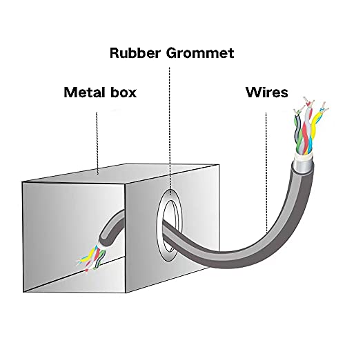 image for Vrupin 188 Pcs Rubber Grommets Kit - Rubber Washers for Wiring - 10 Di