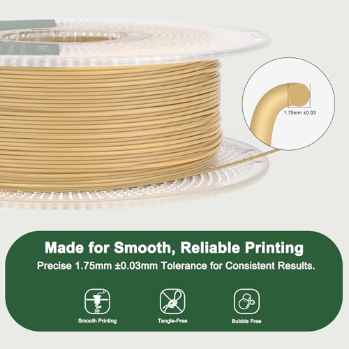 Image of PLA Force Wood Filament, High Impact PLA Filament 1.75mm 1KG | Wood-Color 3D Printer Filament Delivers A Natural, Matte Finish Perfect For Vintage Home Decors