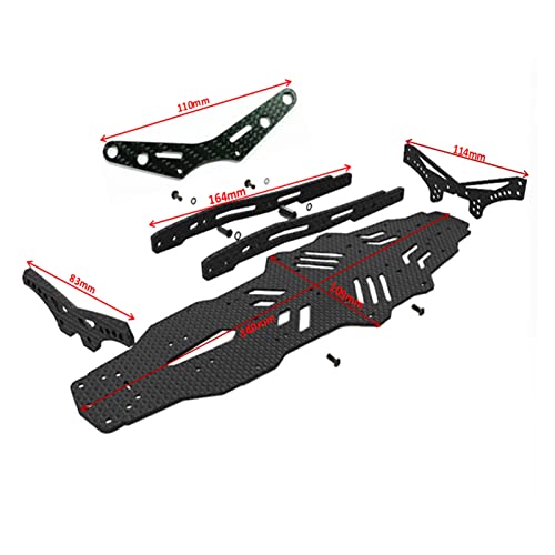 Rc Car Chassis Set, Carbon Fiber Rc Drift Car Upgrade Kit Compatible For Mst Rmx2.0S 1/10 #TOP1
