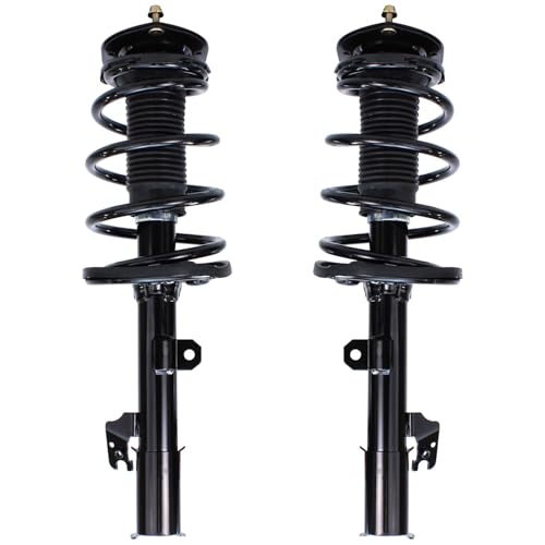 Image of Detroit Axle - FWD 3.5L Front Steering Knuckles & Wheel Hub Bearings + Struts w /Coil Spring Replacement for 2008-2011 Toyota Highlander - 4pc Set