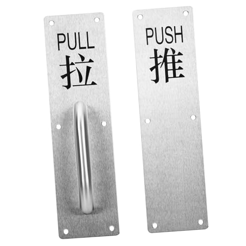 FONDOTIN Tirador para Puertas Correderas de Acero Inoxidable Placa de Empuje y Tracción Resistente Apto para Interiores Comerciales y Acceso