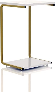 Gold Serving Table with Wheels Seat Side C Coffee Table Zigon