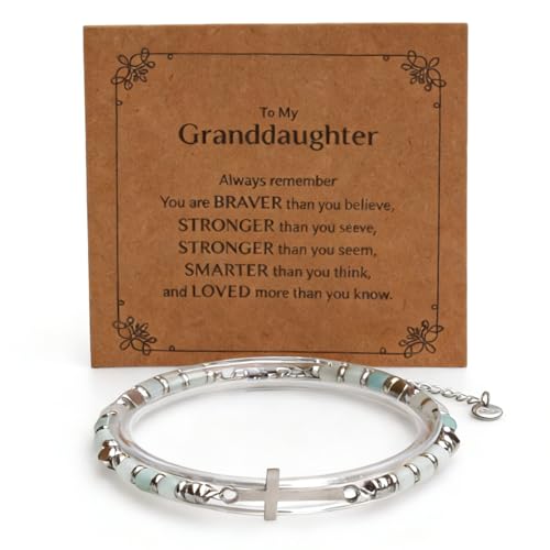 Bracelet croix chrétienne et son message d'amour pour bénir votre petite-fille