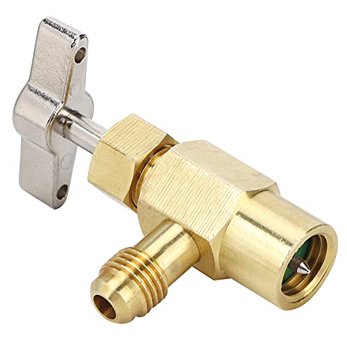 Válvula abridora de botellas de refrigerante R134A con rosca hembra 1/2 ACME, herramienta premium para aire acondicionado y mantenimiento HVAC miniatura 1