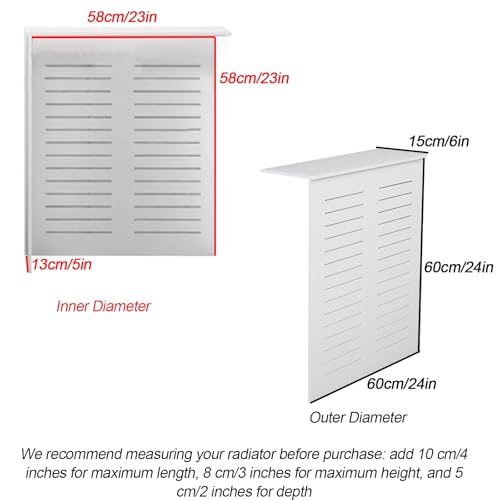 Cache-radiateur isolant en PVC avec 3 côtés creux pour une diffusion de chaleur