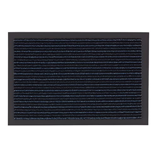 Fußmatte 50x80cm Blaugrau - Rutschfeste Schmutzfangmatte Mit Marmor Design