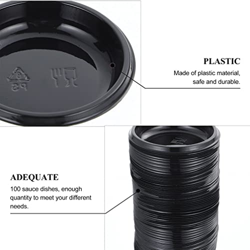 Generic 150Pcs Disponível Recipientes de Condimento Descartável Prato de Molho Descartável Prato de