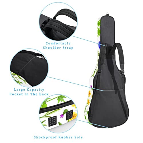 Housse de transport étanche pour guitare avec bandoulière réglable Motif feuilles tropicales Vert, Multicolore 06, 42… - Les Beatles, Paul McCartney, John Lennon, RIngo Starr, George Harrison Housse de transport étanche pour guitare avec bandoulière réglable Motif feuilles tropicales Vert, Multicolore 06, 42… – Image 4