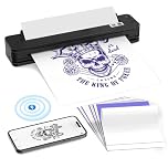 Tattoo Stencil Printer A4 Thermal Stencil Machine Professional Tattoo Transfer Machine All in One Printer with 10Pcs Transfer Paper for Tattooing Printing Thermal Paper T106S-UK