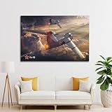 Zoom IMG-2 xkuga poster vintage con aereo