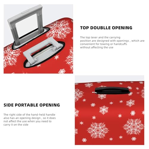 Travel Luggage Cover Merry Christmas Snowflake Fashion Washable Baggage Suitcase Protector Fit For Luggage Medium4