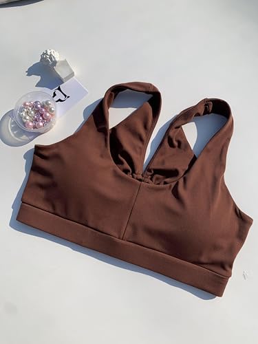 TomTiger Women Sports Bra High Impact ​with Removable Padded Activewear ​Tank Tops ​for Yoga Workout Fitness2