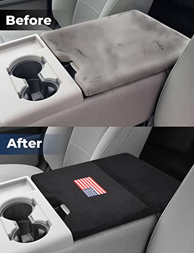Issyauto Center Console Cover Compatible With 2015-2023 F150, 2017-2023 F250 F350 F450 With 40/20/40 Jump Seat, Armrest Cover Middle Console Cover With Pockets #TOP5