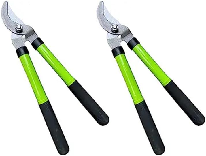 GARDEN GURU - Cortadora de árbol de bypass - Cortadora compacta de acero de alto carbono de 15 pulgadas, tijeras de podar, mango de agarre cómodo,