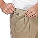 Haggar Mens Premium No-Iron Classic-fit Expandable-Waist Pleat-Front Casual Pants, Khaki, 32W x 30L US