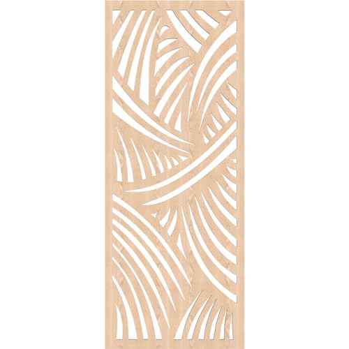 Image of Chester Decorative Pierced Fretwork Wood Wall Panels, 21 3 /8 inchW x 54 3 /8 inchH x 3 /8 inchT, Red Oak