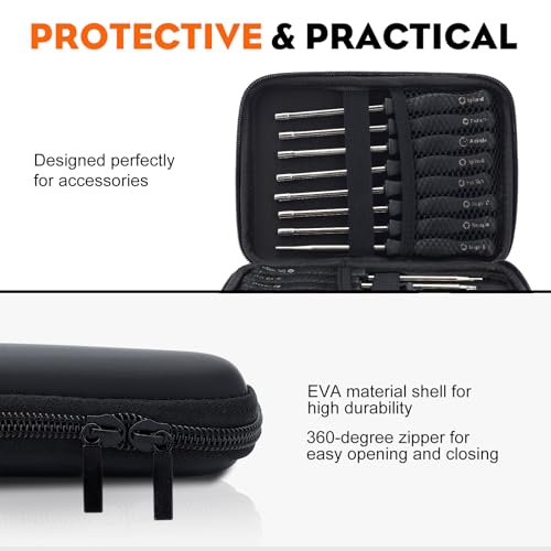 HIPA (Set of 5) Carburetor adjustment tool Pac Man / Single D / Double D / Hexagon Hex Socket / 21-Teeth Splinded Screwdriver for Common 2 Cycle Small Engine