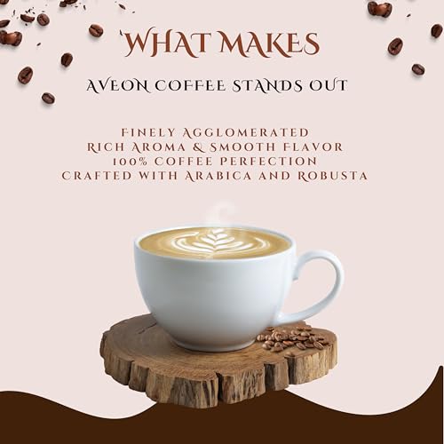 Image of Aveon Cafe Premium Instant Coffee - 200g (Pack of 2) | Finely Crafted Agglomerated Coffee Blend | 100% Arabica & Robusta | Rich Aroma & Smooth Flavor | Instant Coffee Delight