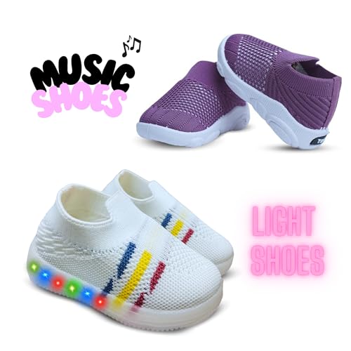 Image of Kids Trending Slip-On Shoes Combo, Pack of 2 (Light Shoe + Musical Shoe)