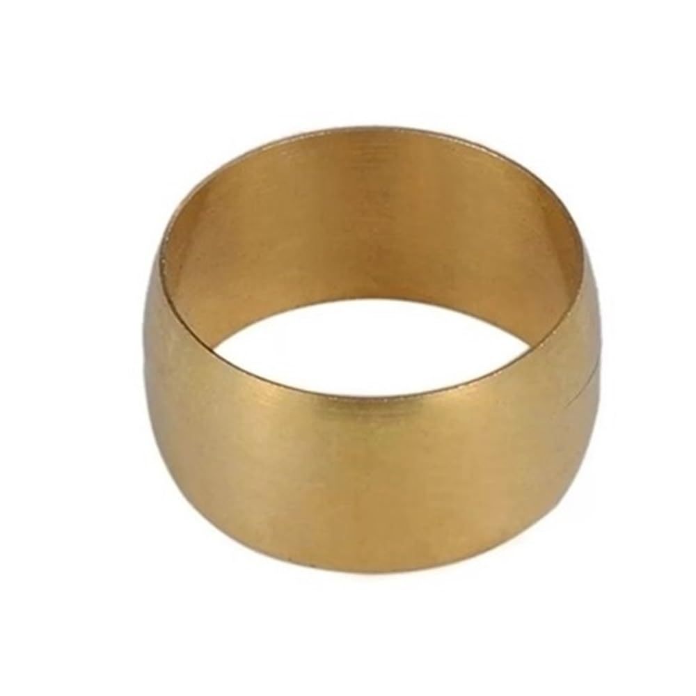 Metal Pipe Adapter 10pcs Brass Compression Ferrule Rings 4 6 8 10 12mm, Joint Double Taper Seal, Pipe Sleeve Adapter Parts(12mm)