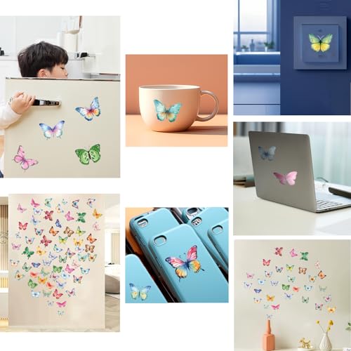 Vinilos decorativos de mariposas en 8 hojas miniatura 7