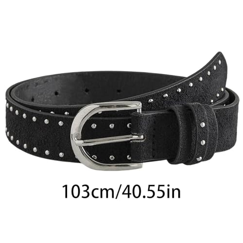Women's Jeans Belt Adjustable Waistband Fashion Accessory Sueded Rivet Belt For Stylish Outfits3