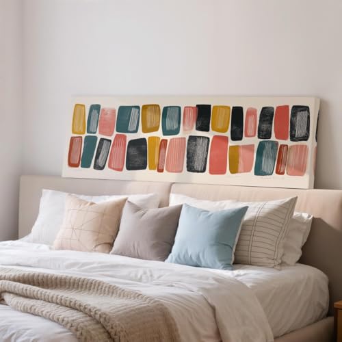Impression au bloc sur grande toile style milieu du siècle pour décoration murale