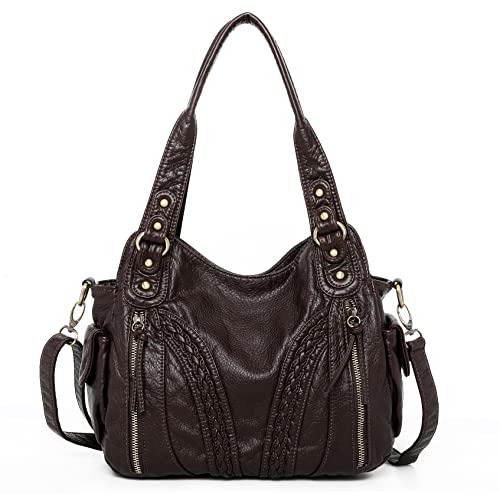 Montana West Hobo Handbags For Women Concealed Carry Purses Washed Leather Satchel Handbag Tote Shoulder Bags Mwc-019Scf #TOP14