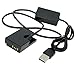USB to Dummy Battery REPLECEMENT for Canon LP-E17 40â€™ Adapter Cable