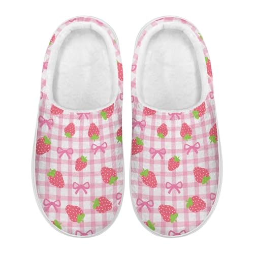 Women's Full Toe Plush Slippers Casual Thick House Shoes Slip on Slipper Open Back Home Shoes for Women2
