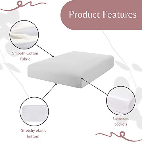 Image of Superity Luxurious Hotel Quality Crib Size Fitted Sheet 100% Cotton Ultra Soft, Skin-Friendly & Hypoallergenic Deep Pocket Fits 7 Mattress Easy Care & Snug Fit (Crib Size 52 X 28)