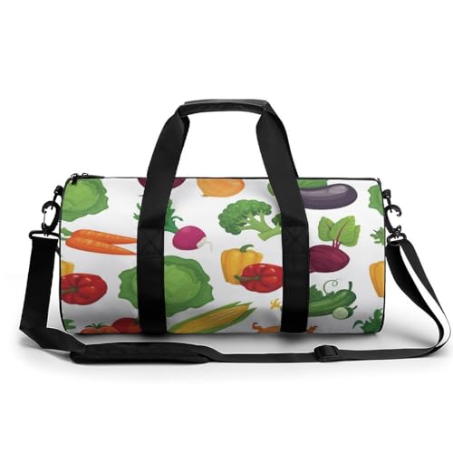 Sac de gym motif légumes imprimé original pour sport et voyage