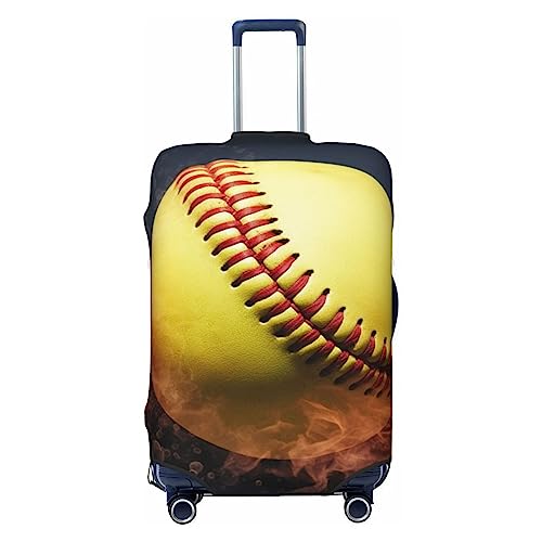 Softball Travel Luggage Cover Suitcase Protector Washable Elastic Suitcase Cover Anti-Scratch Luggage Protector Travel Suitcase Baggage Cover Fits 18-32 Inch Suitcase X-Large
