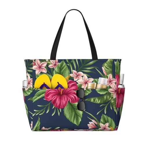 Sac de plage fleurs tropicales : le cabas idéal pour vos vacances au soleil