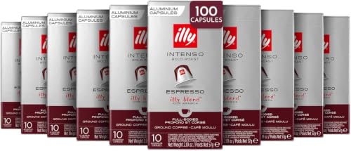 Image of illy Espresso Capsules, Intenso Bold Roast, 10 Count, 10 Pack