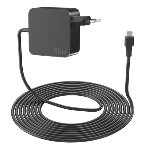 PAEBAI+ 65W USB C Laptop Netzteil Ladegerät für Lenovo ThinkPad Yoga HP Elitebook Spectre Dell Latitude MacBook Pro ASUS Chromebook, Samsung Galaxy Huawei Matebook Xiaomi Air, 20V 3,25A Ladekabel