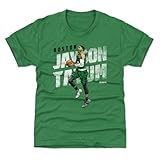 500 LEVEL Jayson Tatum Youth Shirt - Jayson Tatum Lift Off W WHT (Heather Kelly Green, 10-12Y Large)