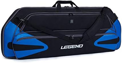 Legend Monstro Professional Soft Bow Case for Compound Bow - Travel Archery Case with Shoulder Strap, Foam Padding, Safe Storage for Accessories & Gear - 37" Arrow Tube Holder Pocket, 44" Interior