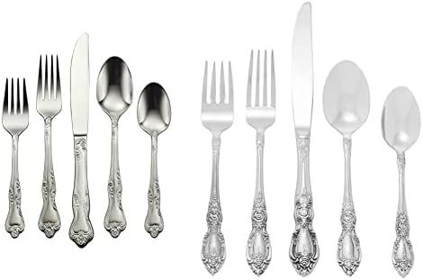 Oneida Azalea 45-Piece Flatware Set, Service for 8 & Wordsworth Flatware 45 pieces (Service for 8)